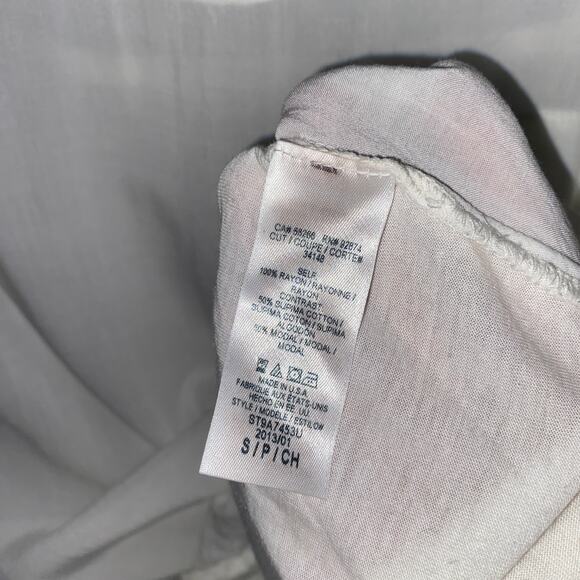 Splendid Slub Knit Jersey Short Sleeve Pocket High Top Blouse Top Size Small - Picture 6 of 7